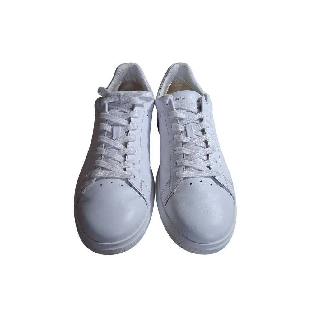 Tory‎ Burch Howell Court Titanium White Womens Size 11 Preppy Luxury Sneakers